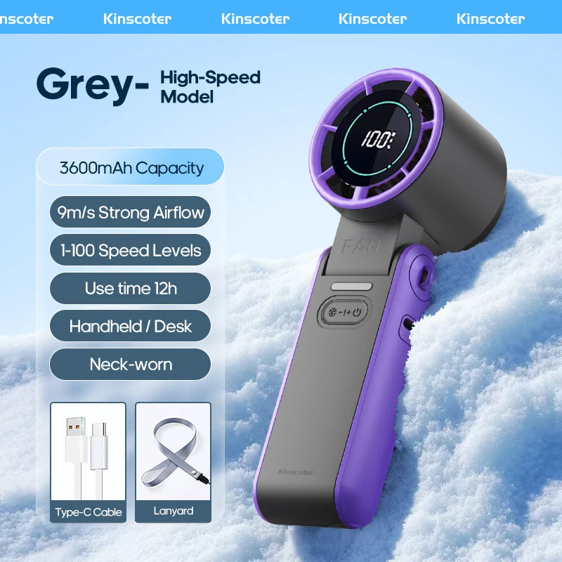 KINSCOTER Outdoor Foldable Portable Handheld Fan